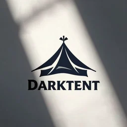 logo of dark tent, steampank style