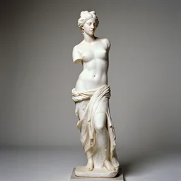 an 8 k perfectly detailed studio lit full body symmetric!! front pose film still of katy perry as venus de milo