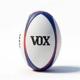 voxel rugby ball, clean 3d render, octane render, isolated on a pure white background, centered, entire object in frame, sharp focus, soft studio lighting
