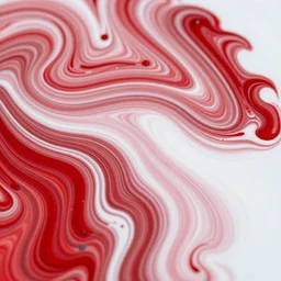 dutch pour acrylic paint red and white multicolored pouring pattern realstic micro patterns