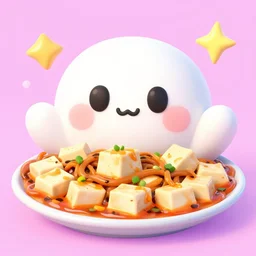 mapo tofu, hyperpop aesthetics, hyperpop album concept art, cute