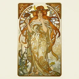 The Doomsayer in the style of Alphonse Mucha