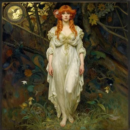 a stunning full - length portrait of aubrey plaza by edward burne - jones