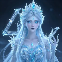the ice queen, 4 k, intricate detailed, jaw dropping, gorgeous, surreal, octane render