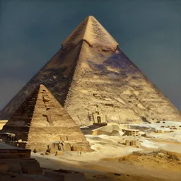 concept art, digital painting, alphonse mucha, art by greg rutkowski, sharp focus, cgsociety, cinematic lighting, artstation, mysterious pyramids, highly detailed, illustration, mystical landscape, ancient civilization