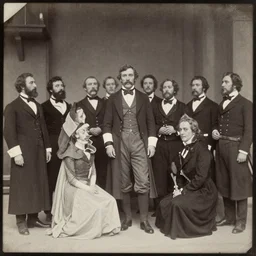 19th century photo of a cult by Louis Daguerre