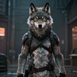 anthro wolf furry in blade runner : 2 0 4 9, fursona, anthropomorphic, furry fandom, film still