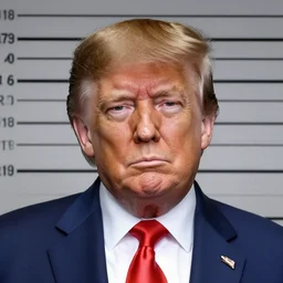 donald trump mugshot, sad!