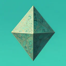 a cinematic scene tetrahedron, turquoise background, intricate, highly detailed, digital painting, artstation, concept art, smooth, illustration, art by artgerm and hsiao ron cheng