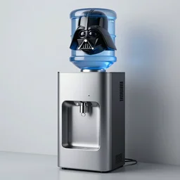 darth vader but he is a water dispenser