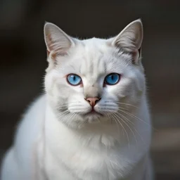 white cat with blue eyes,