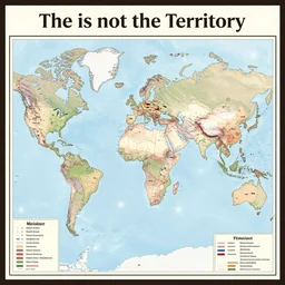 the map is not the territory, in the style of a cia map