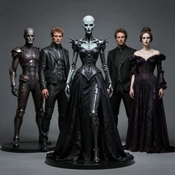 avantgarde studio light mr sinister by rembrandt, pan's labyrinth movie still frame of mr sinister by malczewski, mcu nathaniel essex mr sinister by caravaggio, 3 d biocybernetic character sculpture by wayne barlowe, haute couture editorial dress by alexander mcqueen