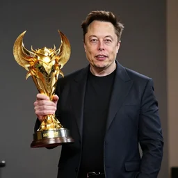 elon musk holding the power of grayskull, 8 k uhd