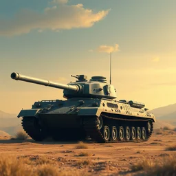 tank with a long long long long turret, ghibli art, high detail, hyper realism, 8 k