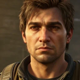 jerma985 in fallout, close-up, tight shot, portrait, unreal engine, in game screenshot, high definition, detailed