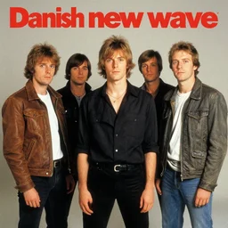 album cover for a danish new wave band from the 9 0 s