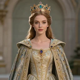 beautiful fairy with ornate cloak and crown, highly detailed, 4k, HDR, smooth, sharp focus, hyper realistic, high resolution, award-winning photo