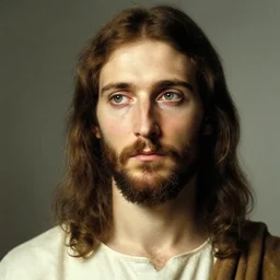 masterpiece closeup portrait of Jesus in the style of Zdzislaw Beksinski