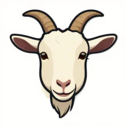 funny goat face vector graphics