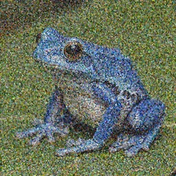 a blue frog