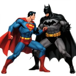 superman fighting batman, by frank miller
