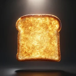 octane render of a piece of toast lit from behind, volumetric lighting, cinematic, art house film, lens flare