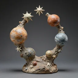 A beautiful sculpture. stars and planets by Sandra Chevrier, intuitive