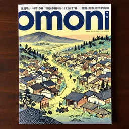 1 9 7 9 omni magazine cover of dnd village. japanese woodblock style by vincent di fate
