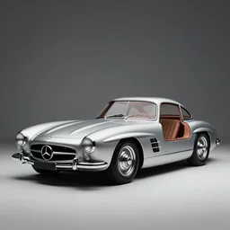 “A 2025 Mercedes Benz 300 SL Concept, studio lighting”
