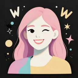 hyper-realism, happy colors, pastel, minimal, simplistic, amazing composition, woman, vaporwave, wow, Gertrude Abercrombie, minimalistic graffiti masterpiece, minimalism, 3d abstract render overlayed, black background, psychedelic therapy, trending on ArtStation, ink splatters, pen lines, incredible detail, creative, positive energy, happy, unique, negative space, pure imagination painted by artgerm