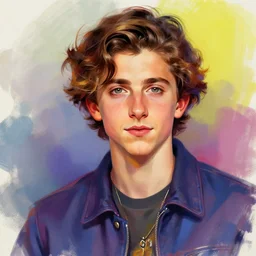 @ValentinaRemenar!! semi realistic digital painting!! Timothee Chalamet! Colorful!!