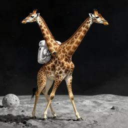 an astronaut giraffe walking on the moon, trending on artstation, art by greg manchess, guangjian, detailed digital art, artstation hd