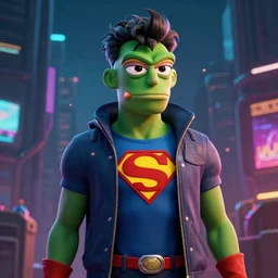 portrait super hero chad < : chad 2 : 1 0 0 2 9 6 1 1 8 0 5 1 3 5 4 2 1 9 5 > < : pepe : 1 0 0 4 6 2 2 7 9 3 3 9 8 3 0 9 0 0 4 > young, style artstation, style greg rutkowsk, ciberpunk, comic art book, biopunk, octane render,