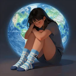 she says it's lack of socks that's bringing me down,, global lighting, digital art, artstation