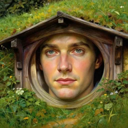 beautiful serene hobbiton, by alan lee, lord of the rings, smooth, detailed terrain, oil painting, matte painting, concept art, trending on artstation, promotional artwork, film still, elegant, photorealistic facial features, intricate, detailed face, cinematic lighting