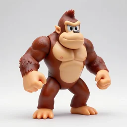 Donkey Kong action figure, 4k product shot, studio lighting