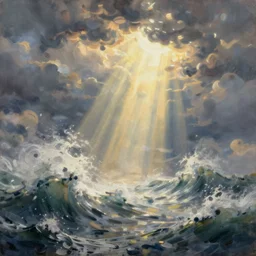 a hyper - detailed 3 d render like an oil painting of the rays of light and the wild, whipping wind, surrealism!!!!! surreal concept art, lifelike, photorealistic, digital painting, aesthetic, smooth, sharp focus, artstation hd, by greg rutkowski, bruce pennington, valentina remenar and asher duran,