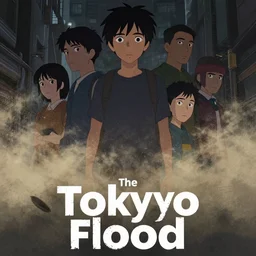 poster for a film animation called the tokyo flood, 8 k, hd, dustin nguyen, akihiko yoshida, greg tocchini, greg rutkowski, cliff chiang