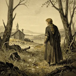 a post - apocalyptic fairy tale, early 1 9 3 0's illustration