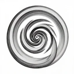 an infinite spiral, micron pen drawing, black ink, brutalist