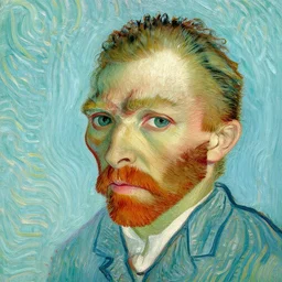 stan laurel high quality face portrait by vincent van gogh