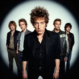 bob dylan as a sci fi character, contrast, kim jung gi, greg rutkowski, zabrocki, karlkka, jayison devadas, trending on artstation, 8 k, ultra wide angle, zenith view, pincushion lens effect