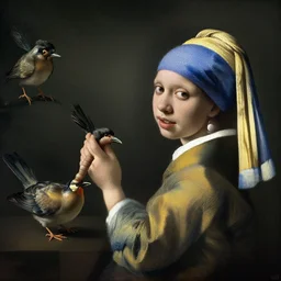 a worm eating a bird by johannes vermeer
