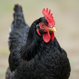 A Black Rock chicken with 6 eyes