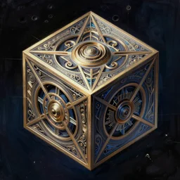 symmetric 4 th dimensional shape concept art vivid illustration digital painting, graphic design, mystery, elegant, intricate highly detailed
