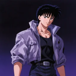 in the style of cyberpunk akira late 8 0's dark moody anime poster : : dystopian art : : smiling science girl researcher blue hair : : somber future lab background interior : : furious, telekinetic destroying everything