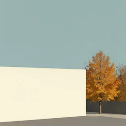 minimalist! autumn!! architecture by atey ghailan ( ( and edward hopper ) )