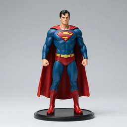 Superman toy statue, cinematic, studio light, 8K,