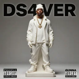 marble statue of dmx in the style of gunna's DS4EVER album cover, swag